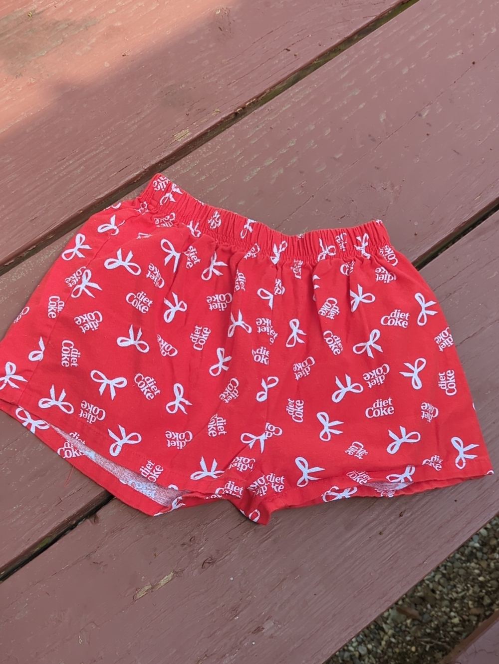 DIET COKE Red Graphic Cotton Lounge Shorts XXS